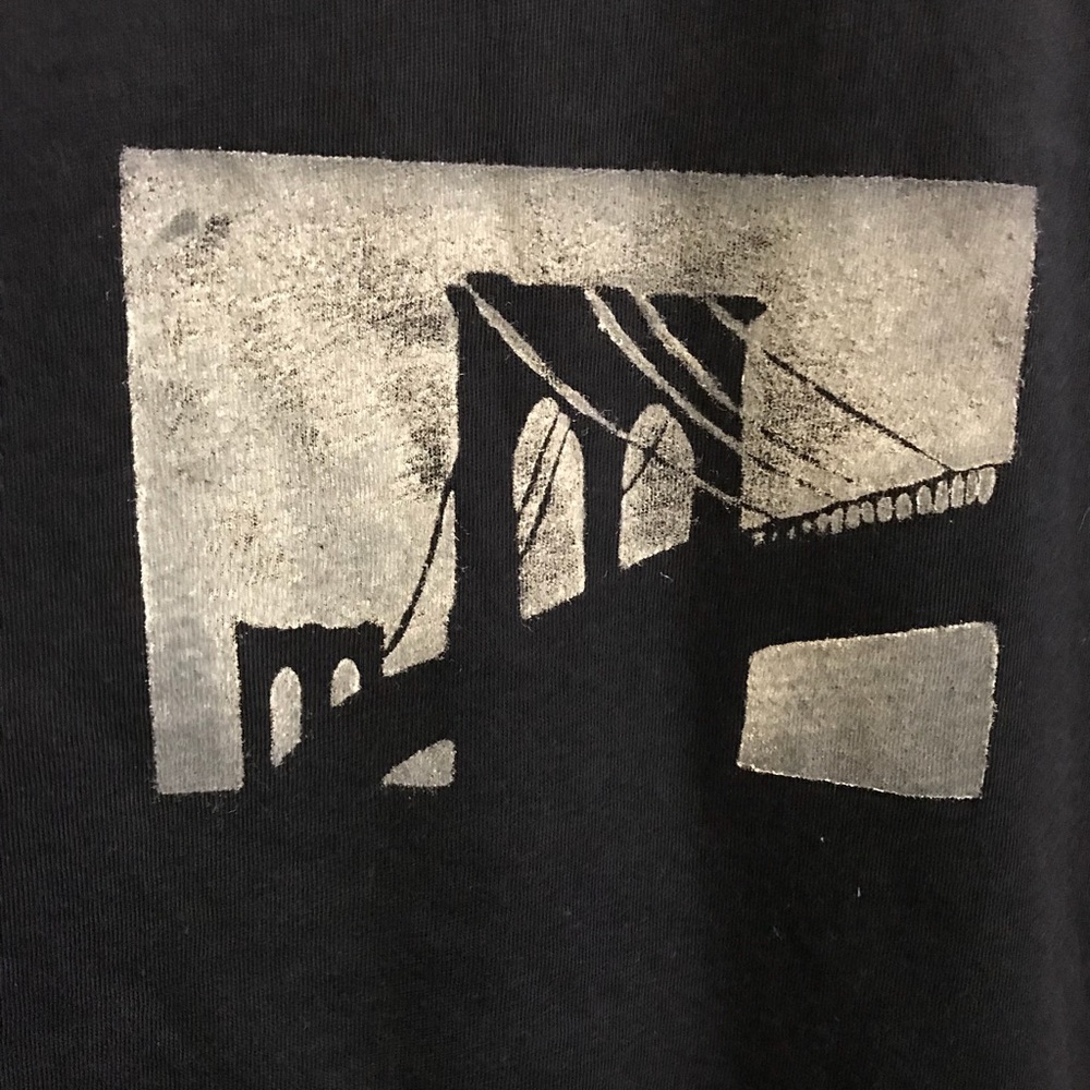 Hand printed Brooklyn Bridge Tee